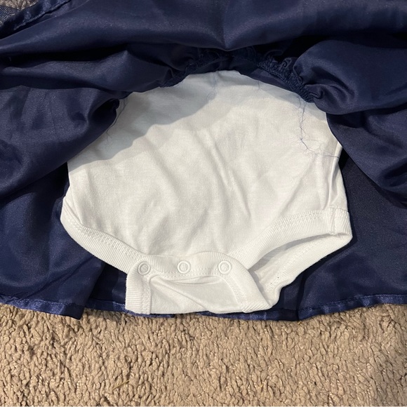 Baby Girl American Flag Onesie with Attached Tulle Skirt - Picture 5 of 7